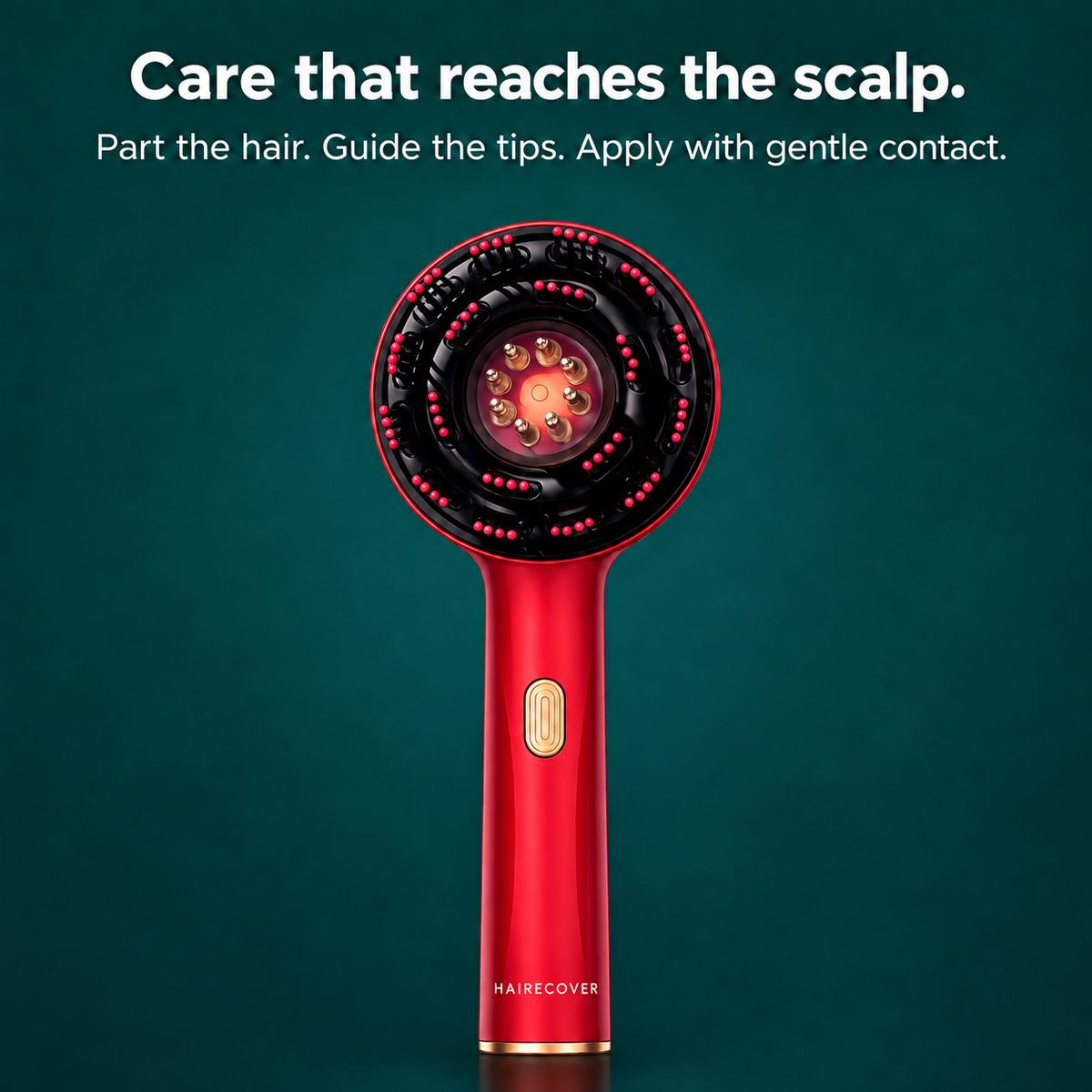 Hairecover GlowRoot Comb — scalp contact