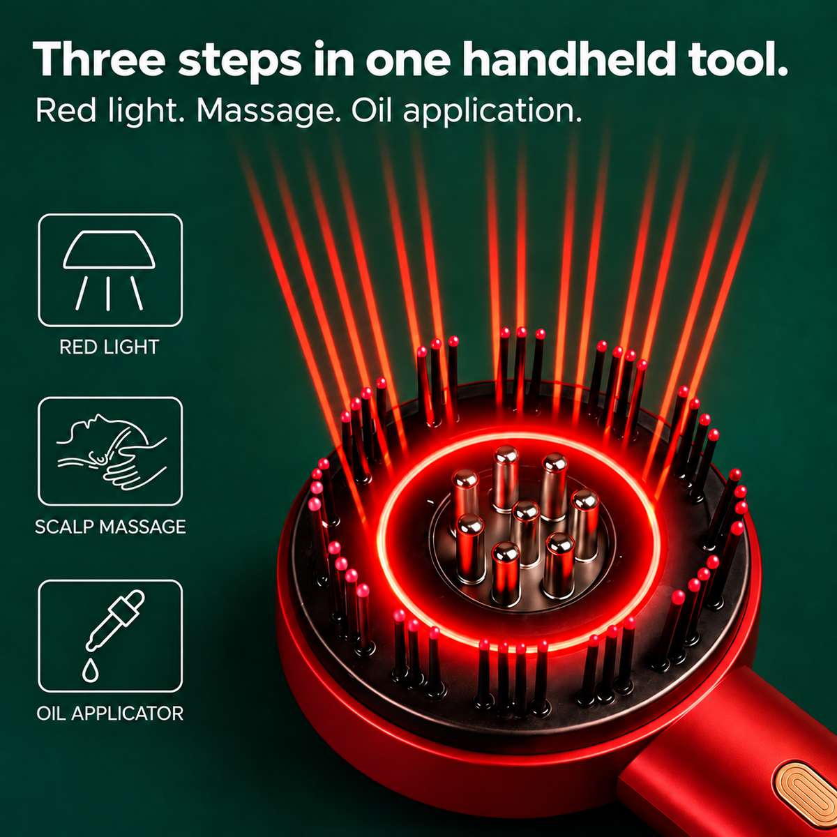 Hairecover GlowRoot Comb — functions