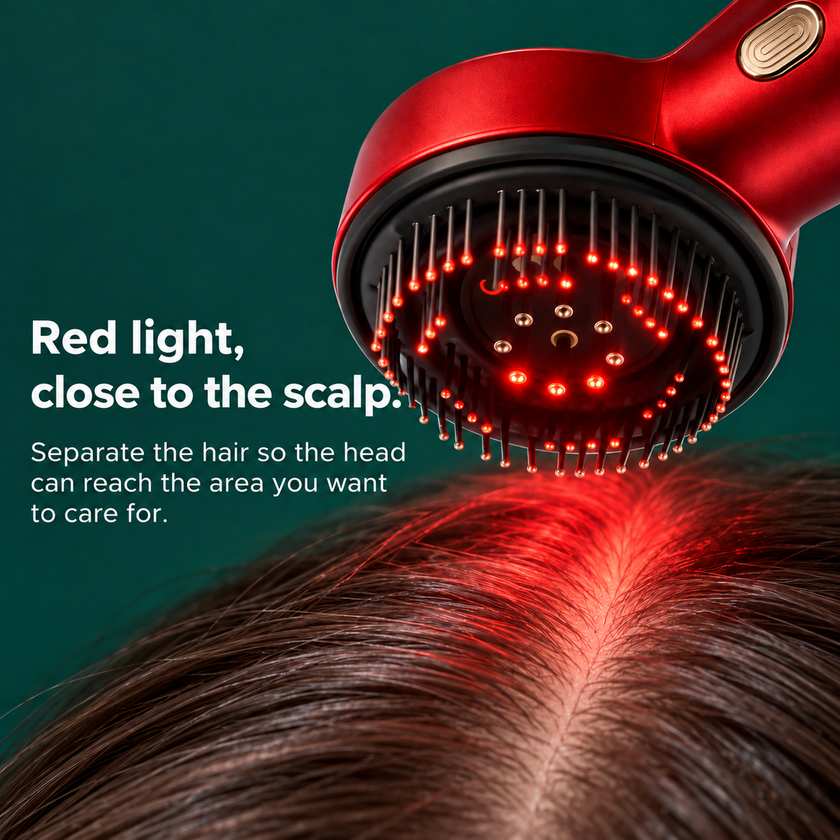Hairecover GlowRoot Comb — red light